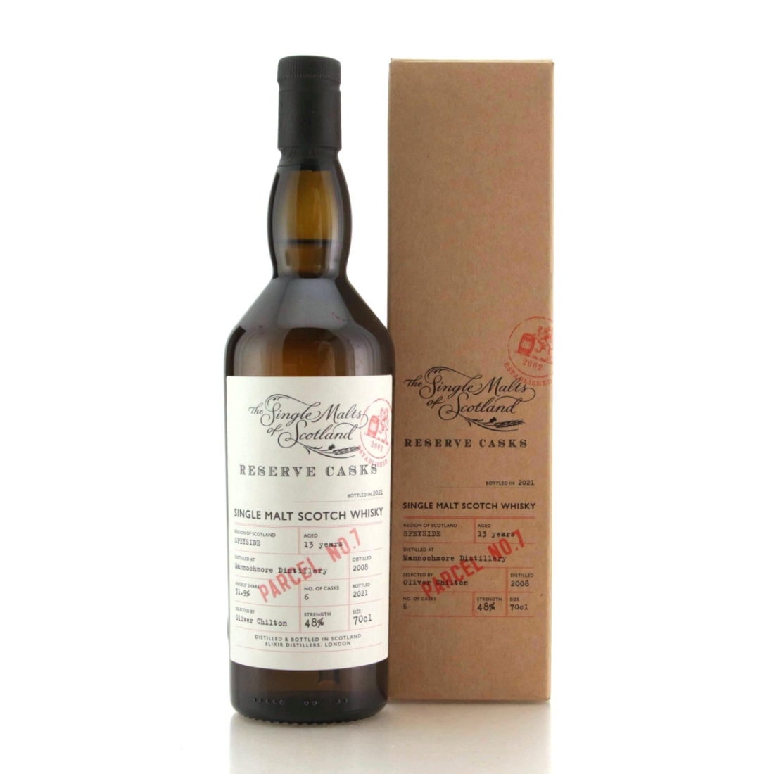 Image for Mannochmore 2008 The Single Malts of Scotland 13 Year Old Reserve Casks - Parcel No.7