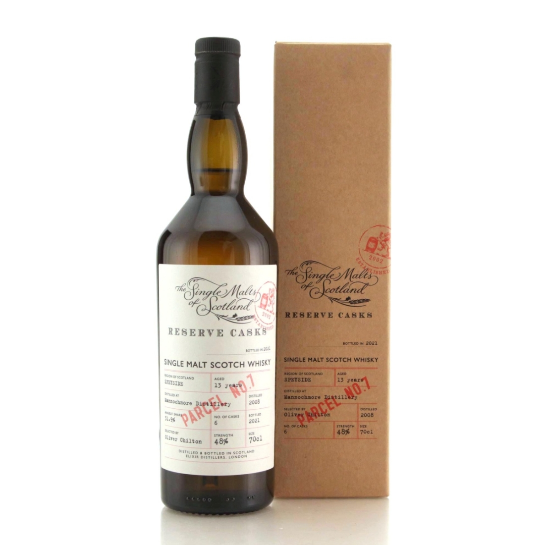 Image for Mannochmore 2008 The Single Malts of Scotland 13 Year Old Reserve Casks - Parcel No.7
