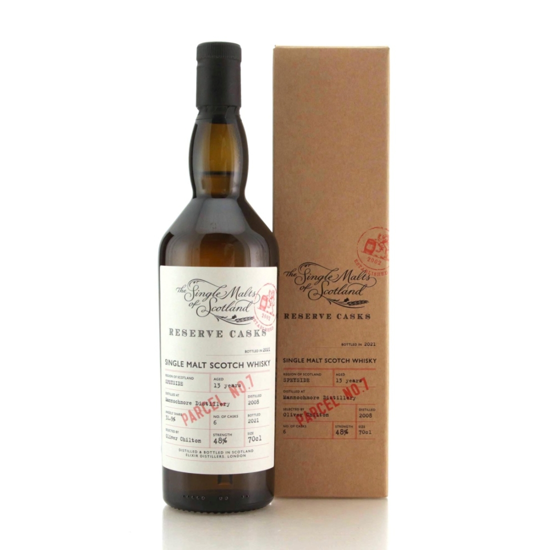 Image for Mannochmore 2008 The Single Malts of Scotland 13 Year Old Reserve Casks - Parcel No.7
