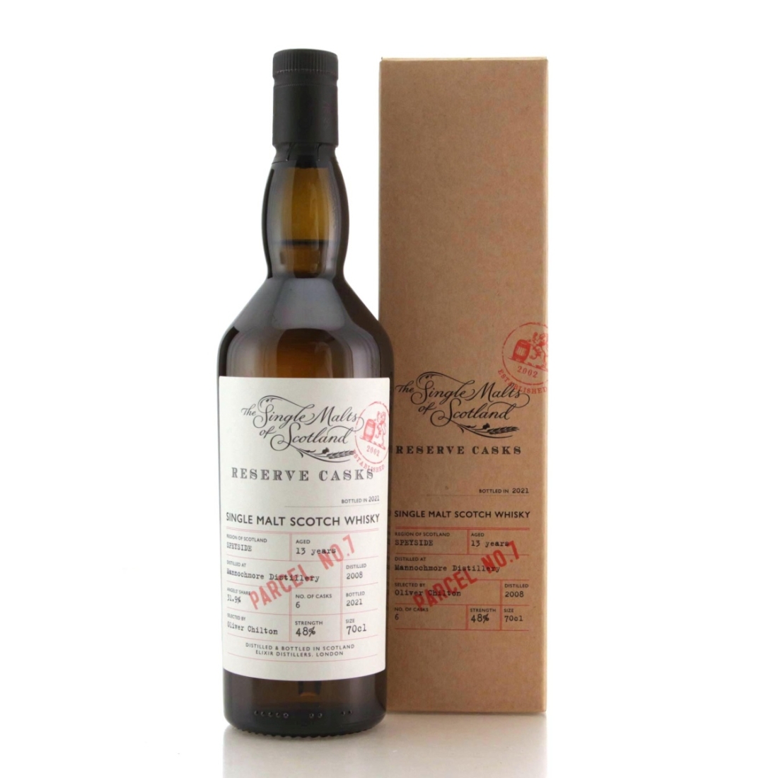 Image for Mannochmore 2008 The Single Malts of Scotland 13 Year Old Reserve Casks - Parcel No.7