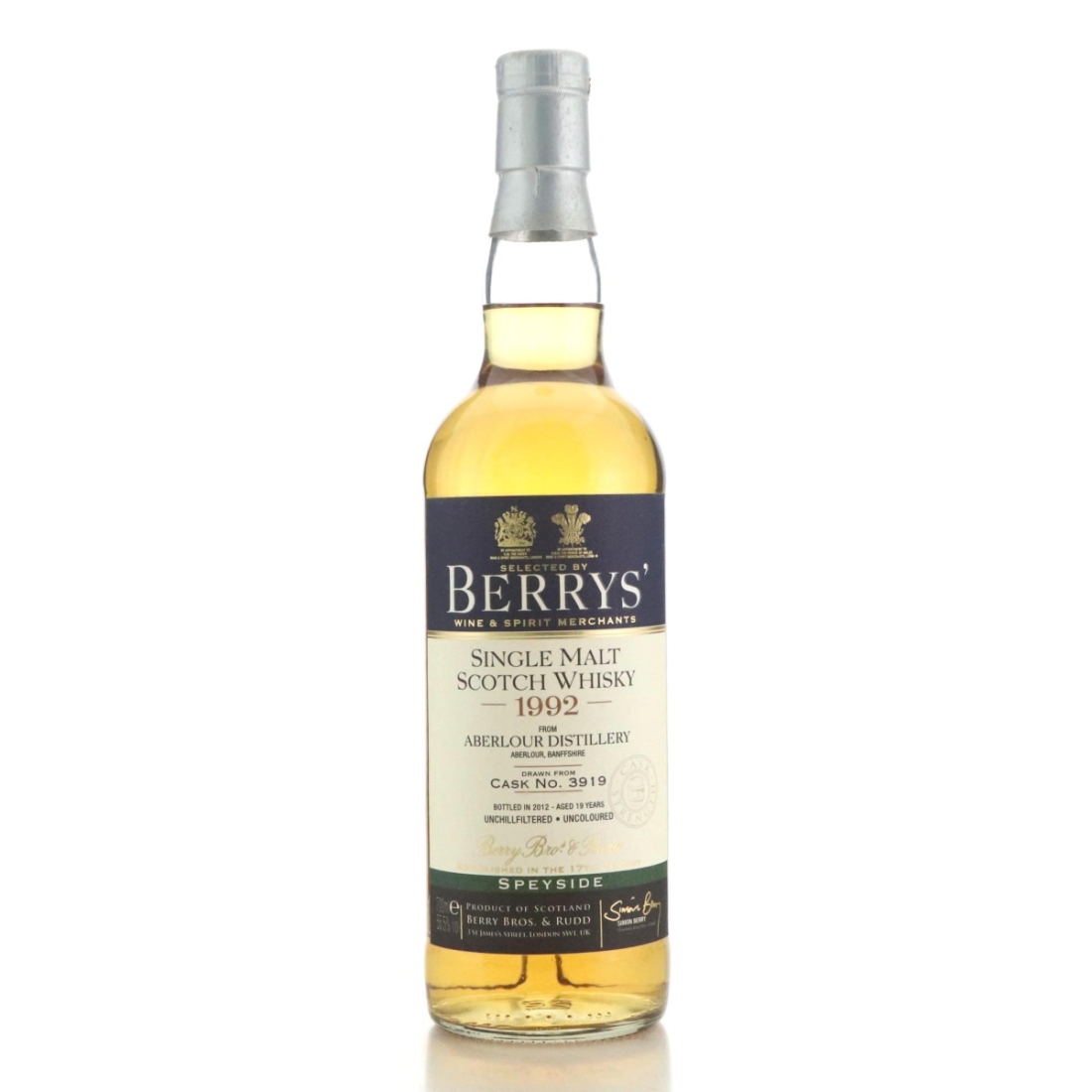 Image for Aberlour 1992 Berrys' 19 Year Old