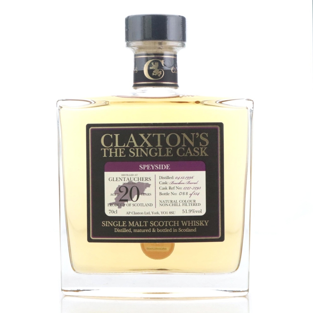 Image for Glentauchers 1996 Claxton's The Single Cask 20 Year Old