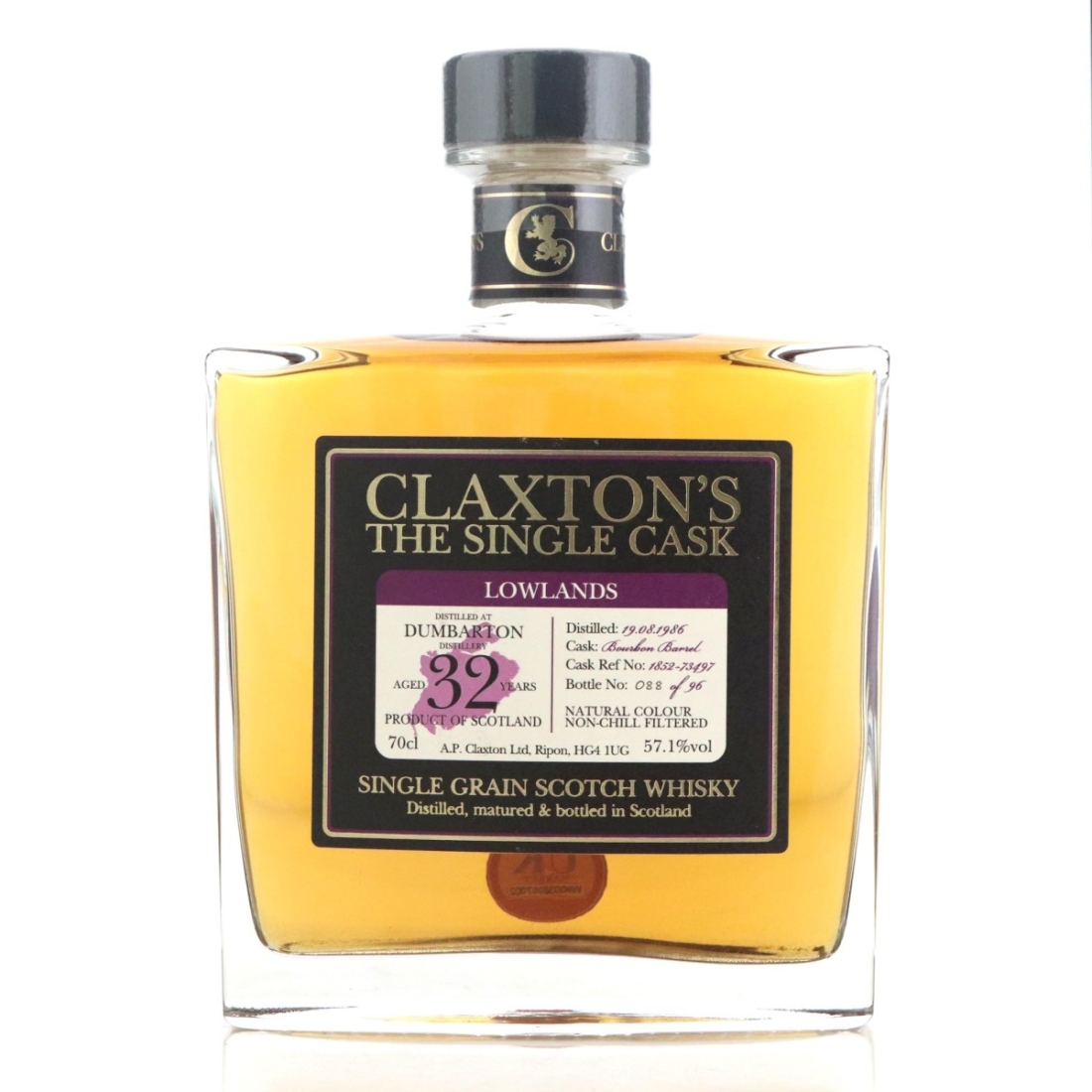Image for Dumbarton 1986 Claxton's 32 Year Old