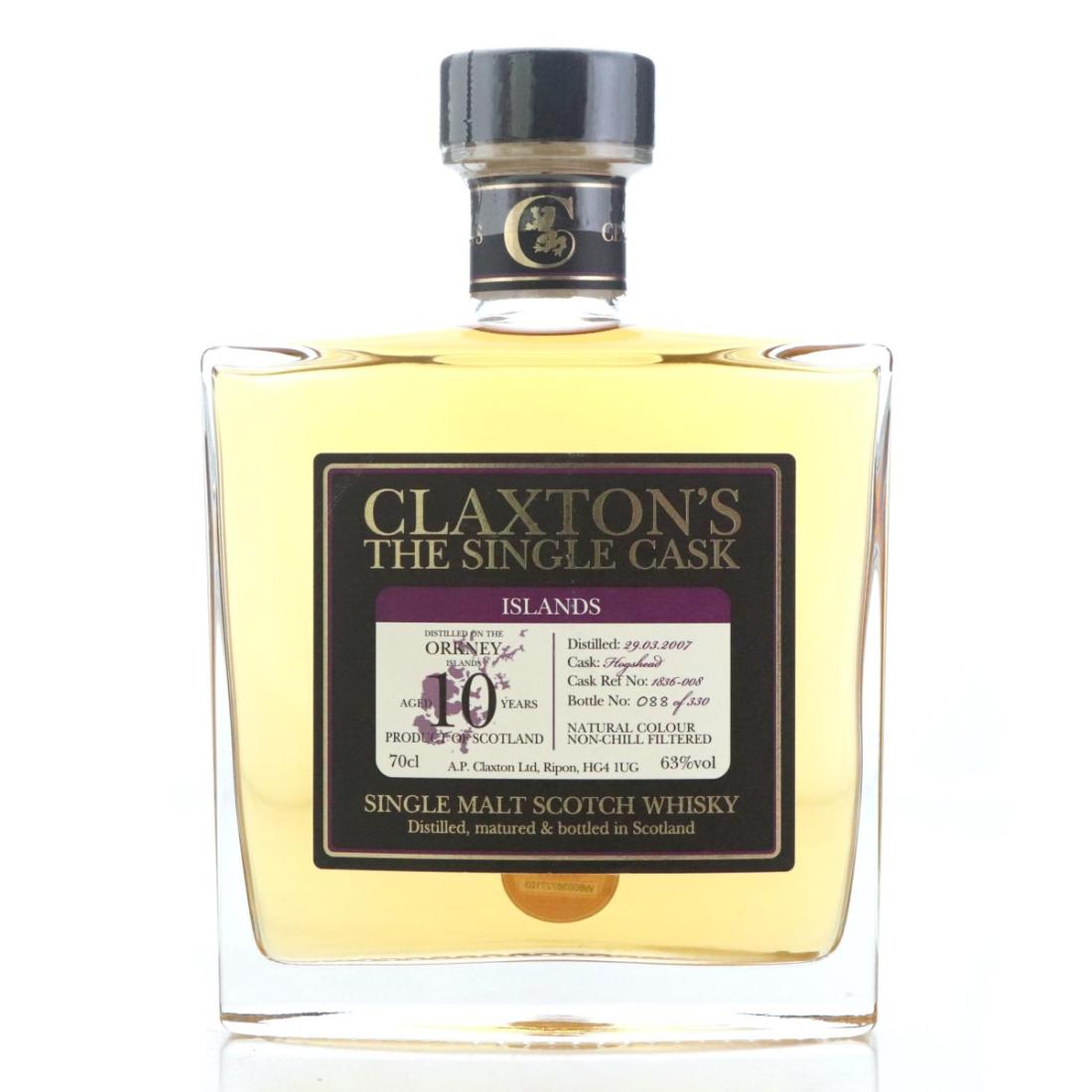 Orkney 2007 Claxtons The Single Cask 10 Year Old