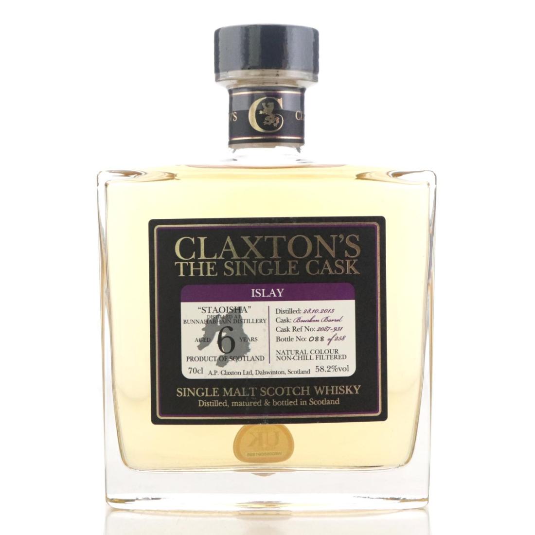 Bunnahabhain Staoisha 2013 Claxtons The Single Cask 6 Year Old
