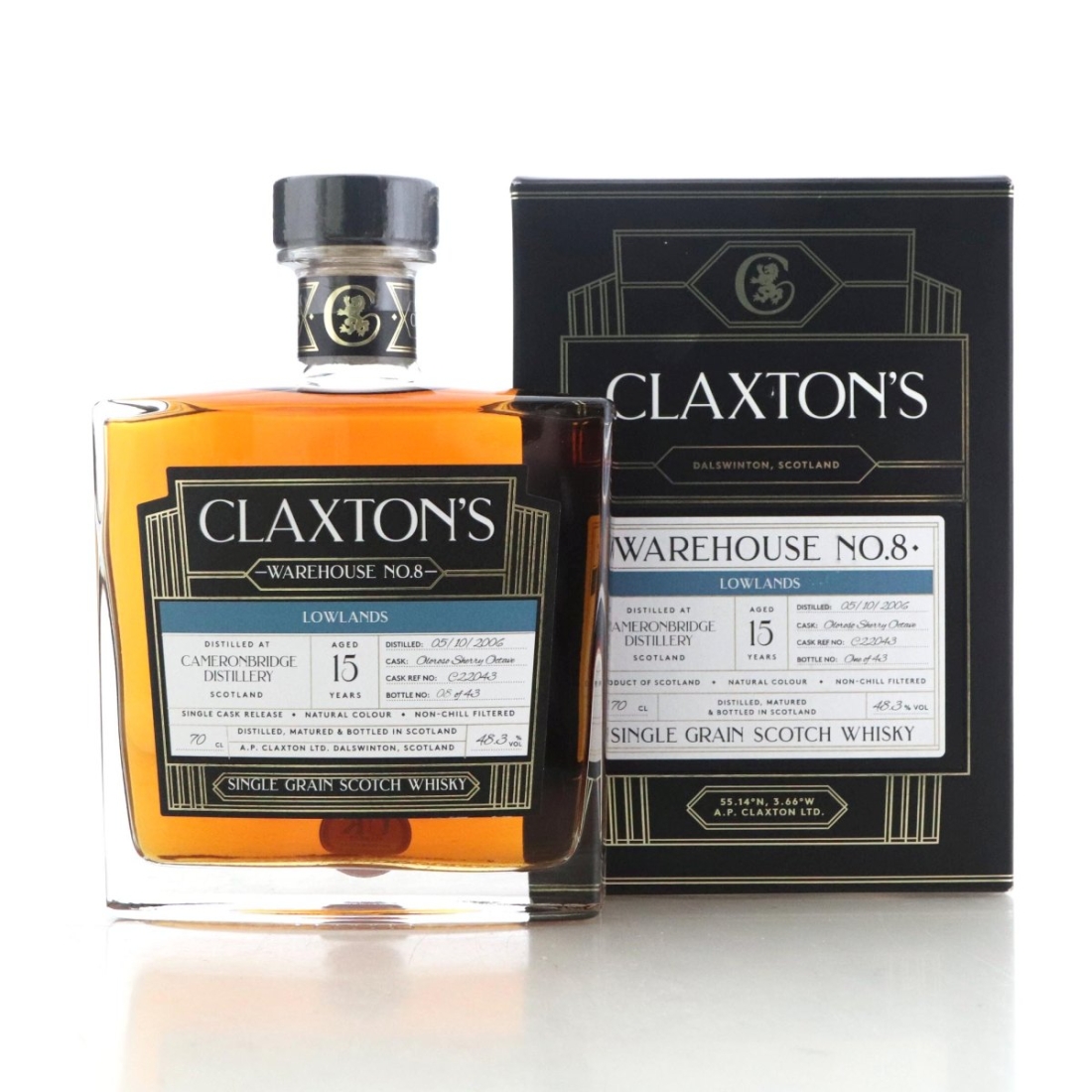 Image for Cameronbridge 2006 Claxton's Warehouse No.8 15 Year Old