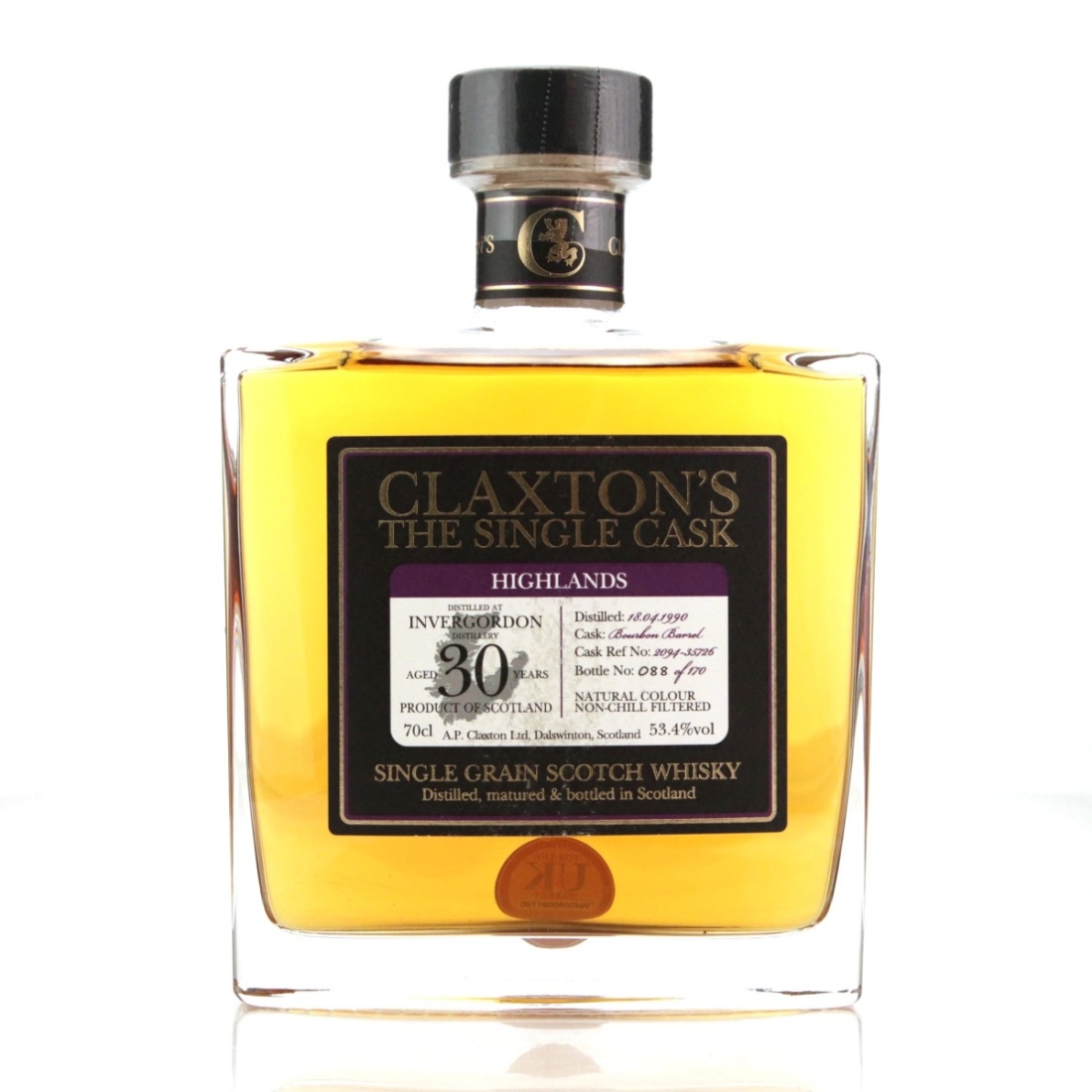Image for Invergordon 1990 Claxton's The Single Cask 30 Year Old