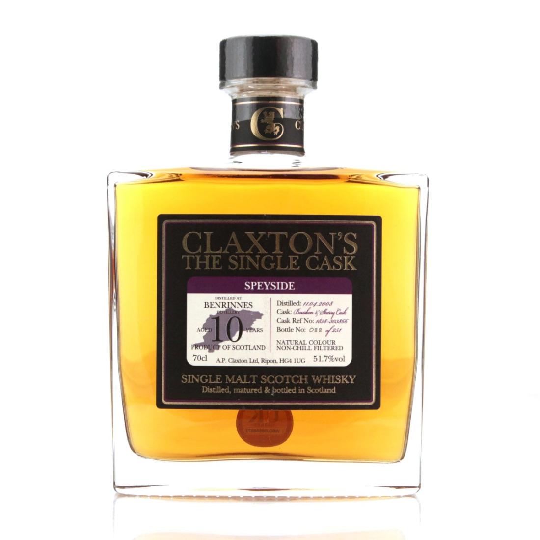 Benrinnes 2008 Claxtons The Single Cask 10 Year Old