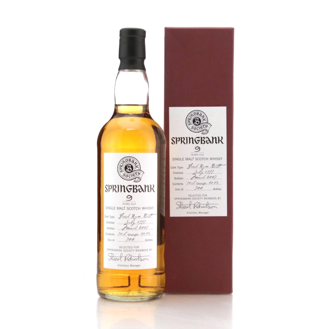 Image for Springbank 1997 Springbank Society 9 Year Old - Fresh Rum Butt