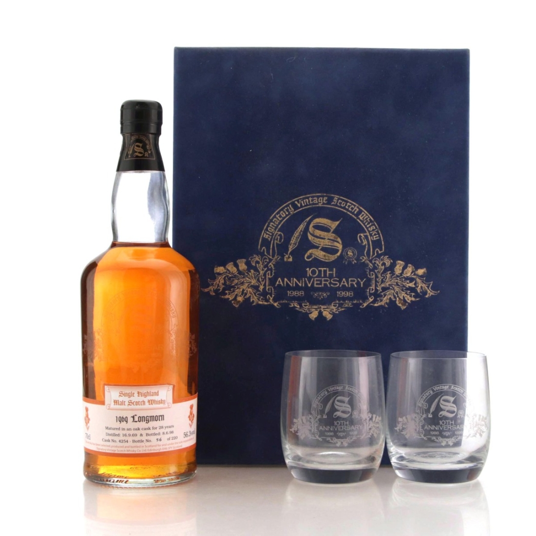 Image for Longmorn 1969 Signatory Vintage 28 Year Old 10th Anniversary Gift Pack 