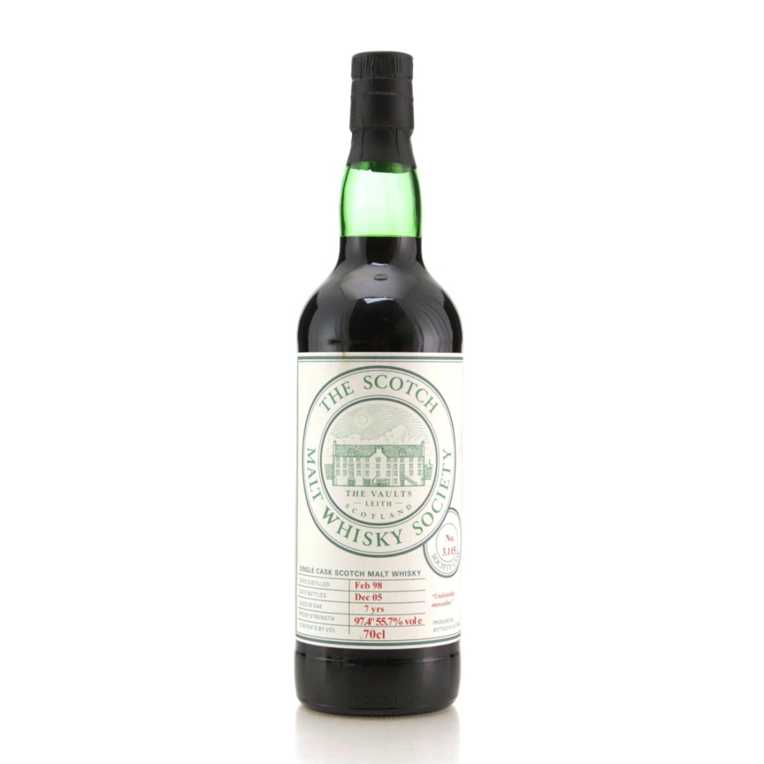 Image for Bowmore 1998 SMWS 7 Year Old 3.115 - Undeniably masculine