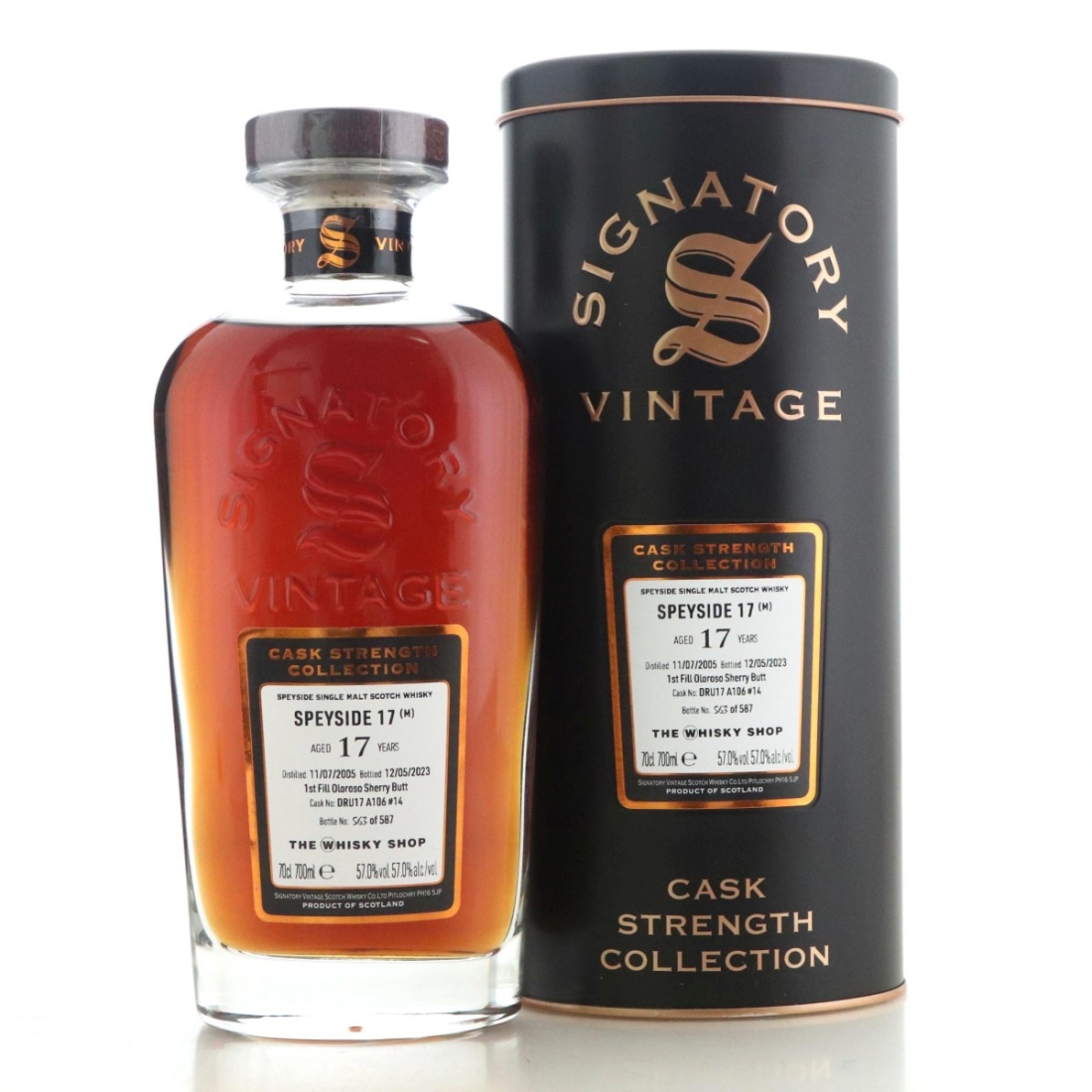 Image for Macallan 'Speyside 17' 2005 Signatory Vintage 17 Year Old Cask Strength #14 / The Whisky Shop