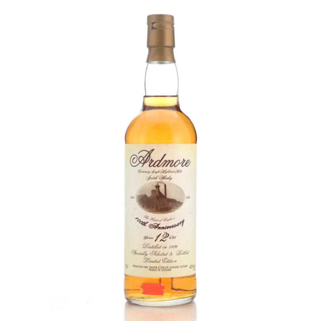 Ardmore 100th Anniversary 12 Year Old, 1999, 40% whisky bottle