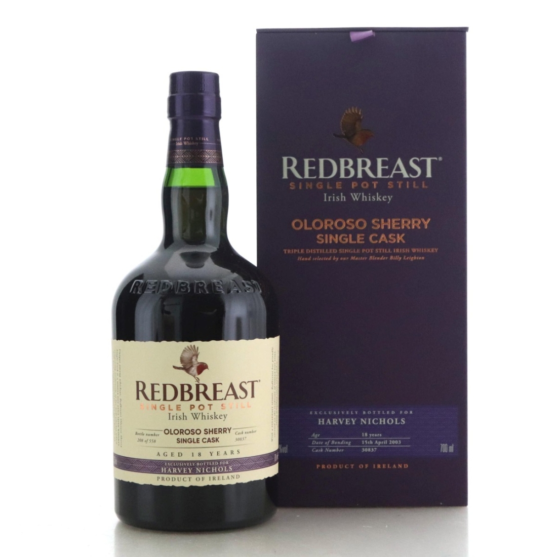 Image for Redbreast 2003 Oloroso Sherry Single Cask #30837 18 Year Old - Harvey Nichols