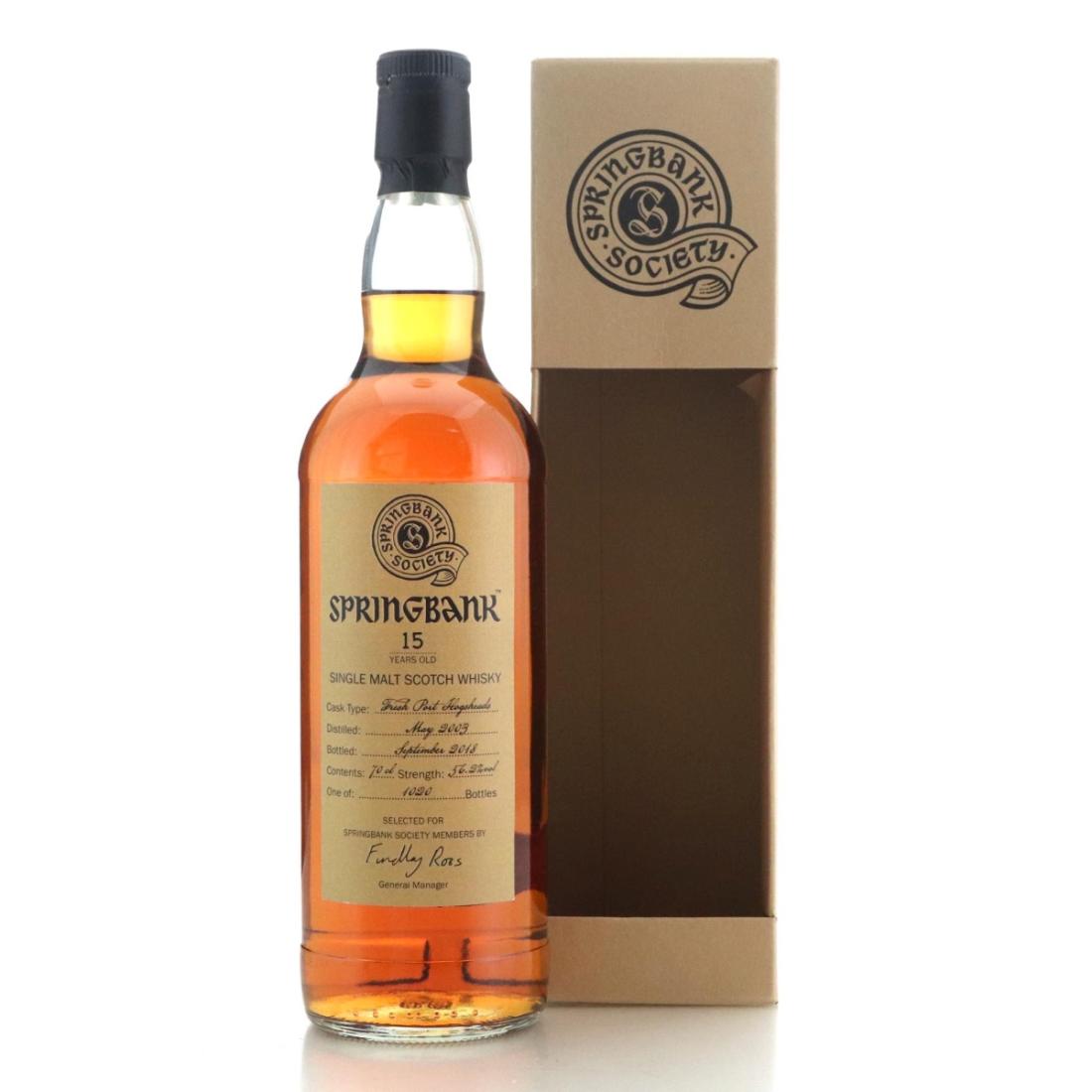Springbank 2003 Springbank Society 15 Fresh Port Hogsheads