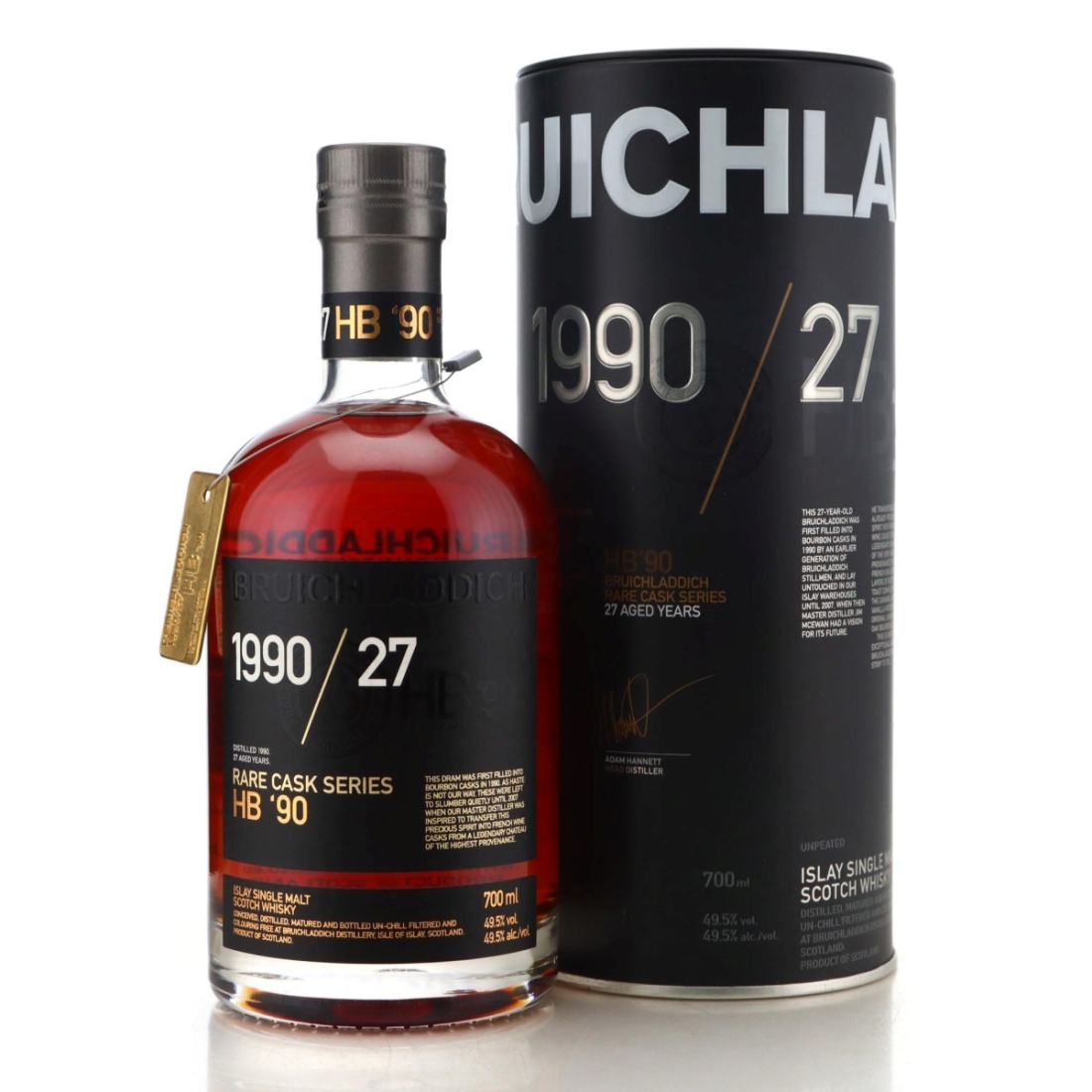 Image for Bruichladdich 1990 Rare Cask Series 27 Year Old - HB '90