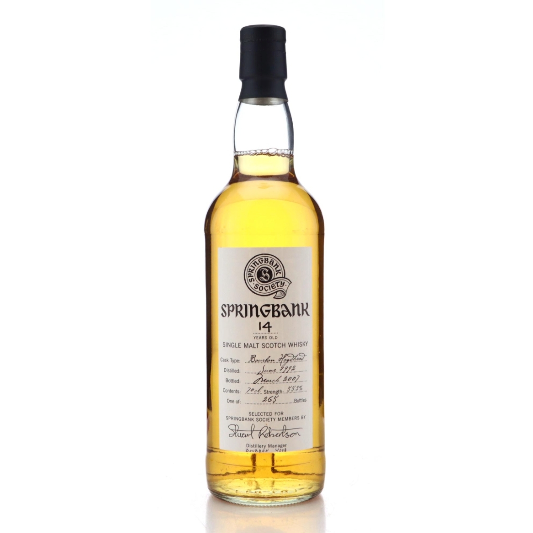 Image for Springbank 1992 Springbank Society 14 Year Old - Bourbon Hogshead