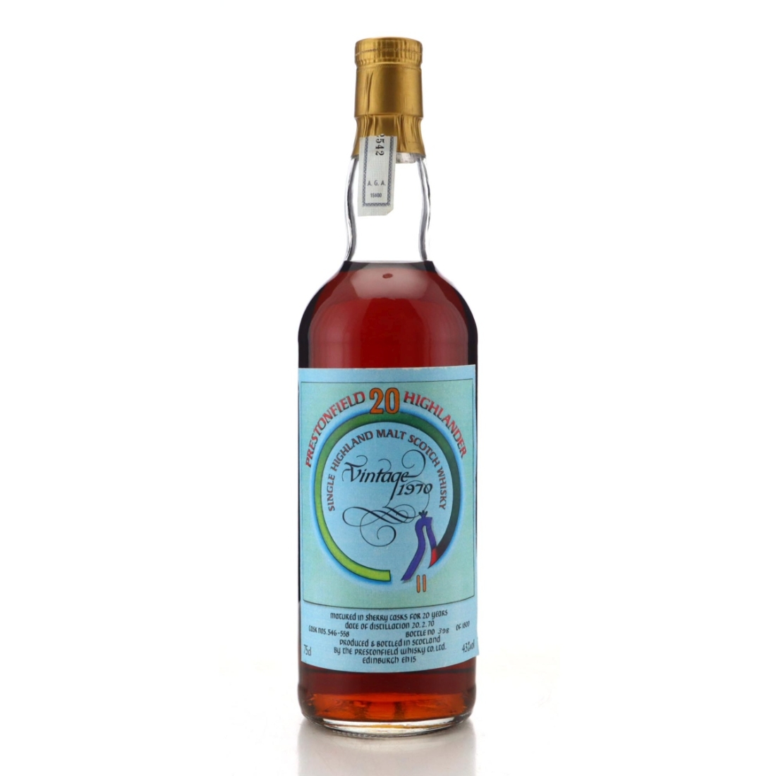 Image for Glendronach 1970 Prestonfield Highlander 20 Year Old