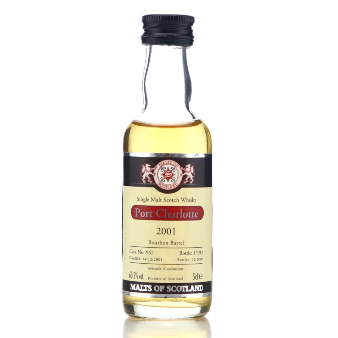 Image for Port Charlotte 2001 Malts of Scotland Miniature