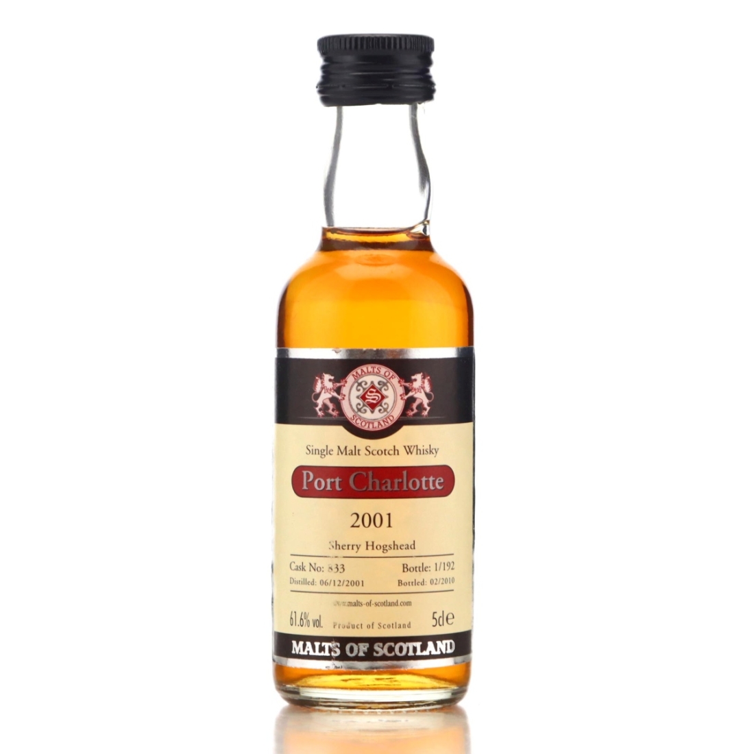 Image for Port Charlotte 2001 Malts of Scotland Miniature