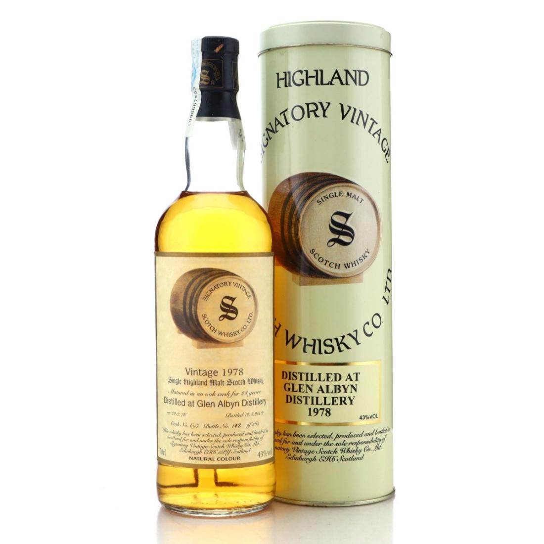 Glen Albyn 1978 Signatory Vintage 24 Year Old