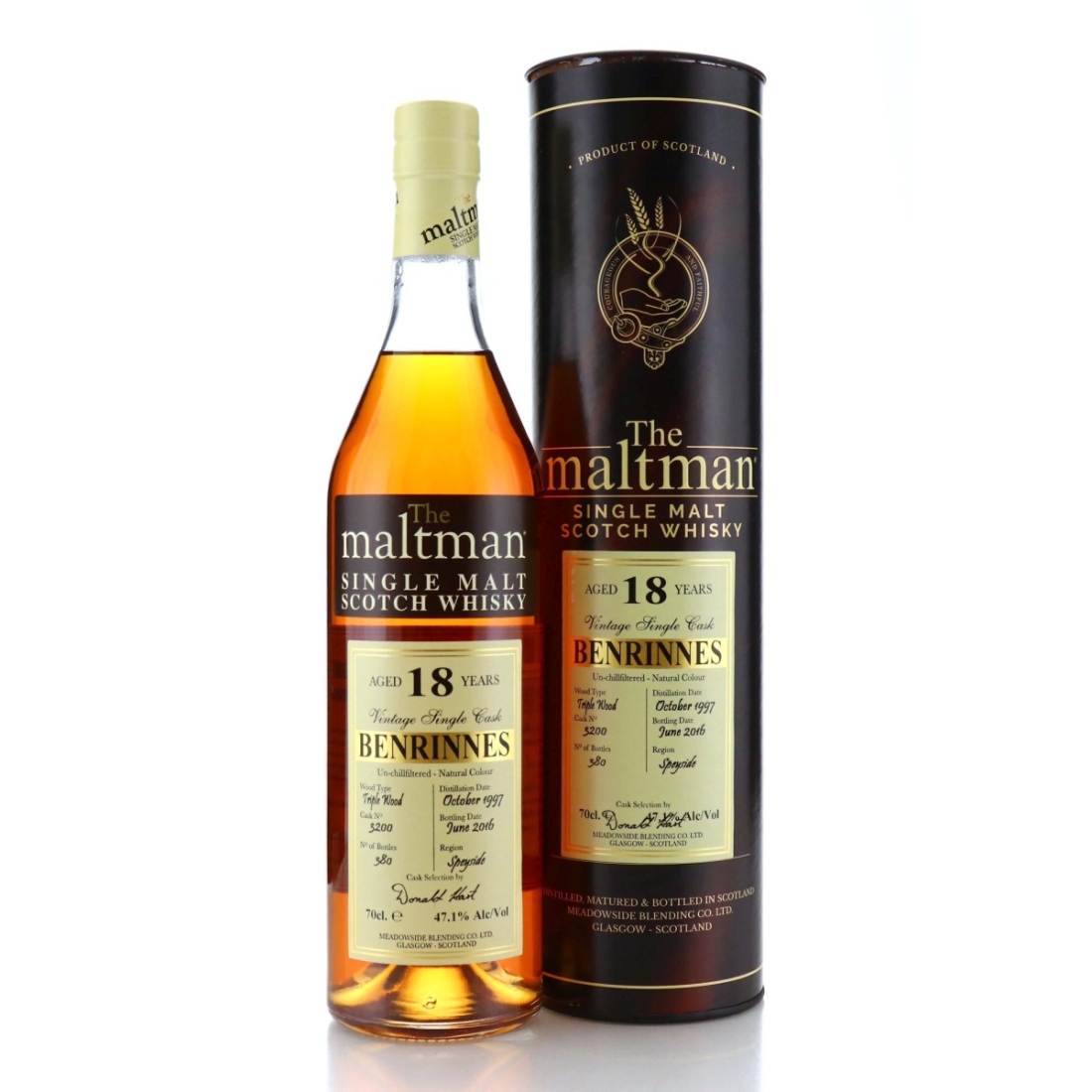 Image for Benrinnes 1997 The Maltman 18 Year Old