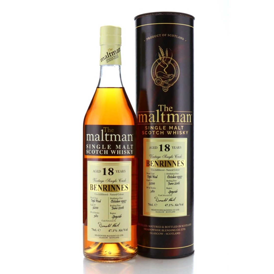 Image for Benrinnes 1997 The Maltman 18 Year Old