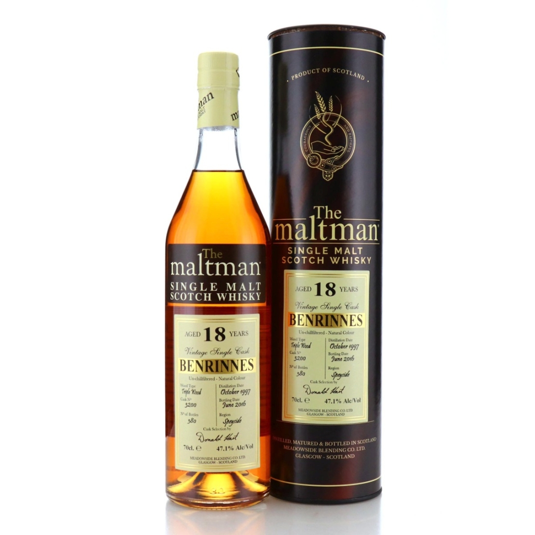 Image for Benrinnes 1997 The Maltman 18 Year Old