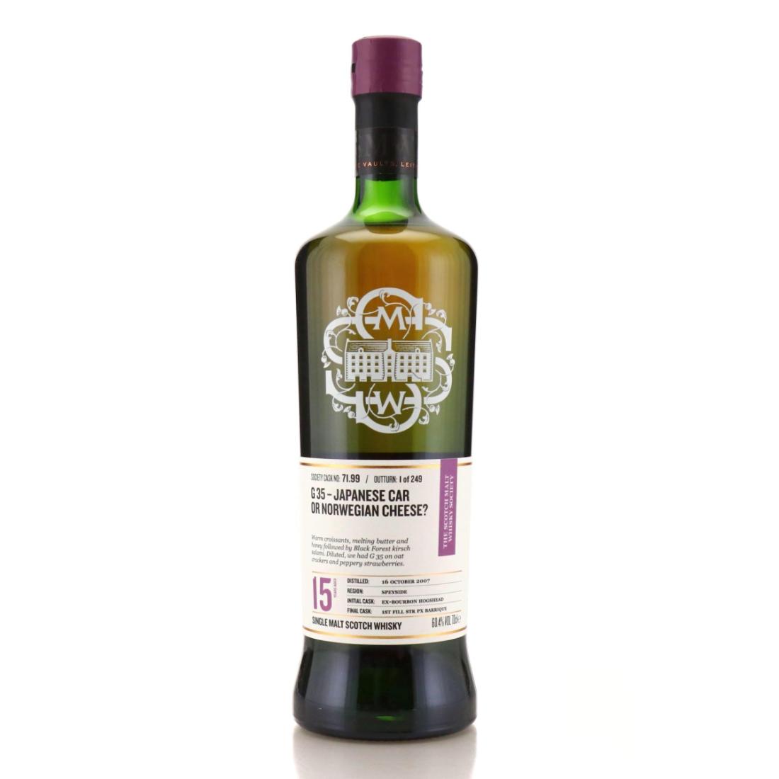 Glenburgie 2007 SMWS 15 Year Old 7199 G 35 Japanese Car or Norwegian Cheese