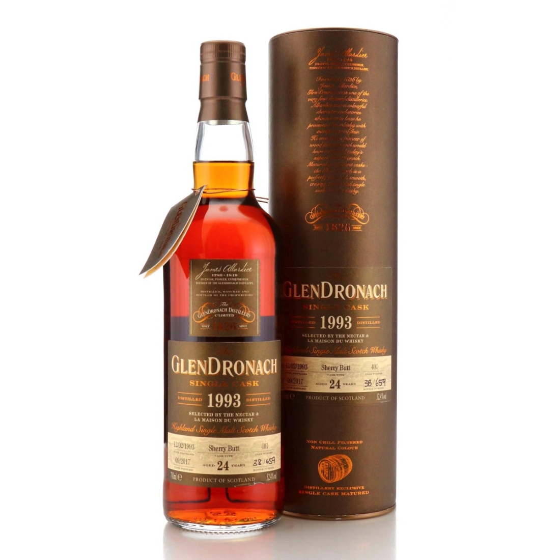 Image for Glendronach 1993 Single Cask 24 Year Old
