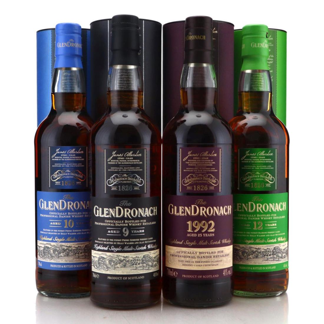Glendronach Professional Danish Whisky Retailers Collection 4 X 70cl