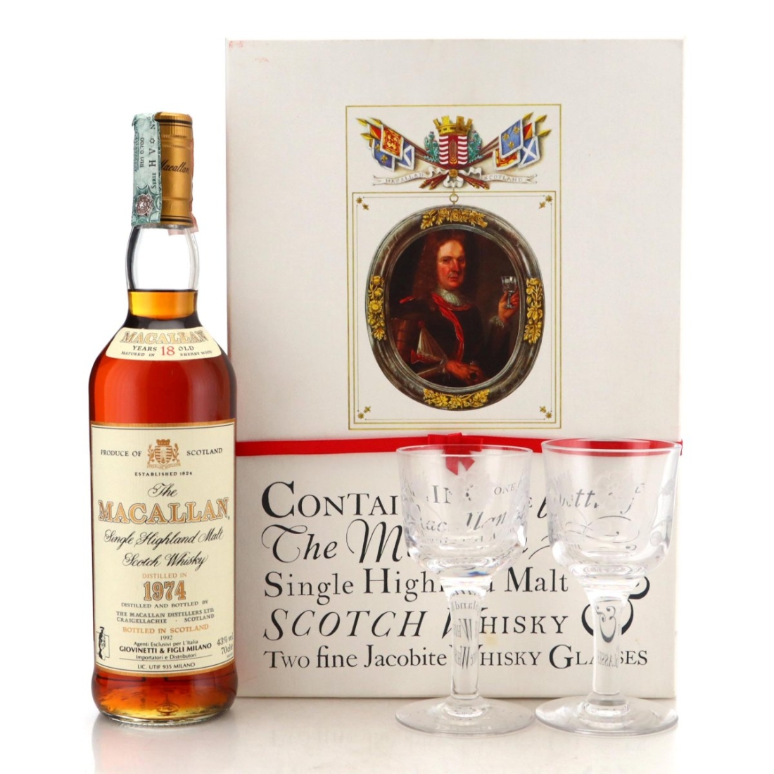 Image for Macallan 1974 18 Year Old -Jacobite Glasses Gift Pack