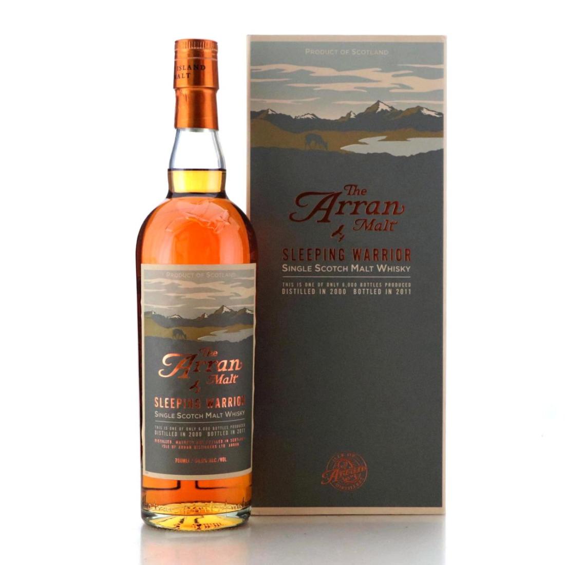 Arran Sleeping Warrior 11 Year Old, Sherry, Bourbon & Red Wine Cask, 2011, 54.9% whisky bottle