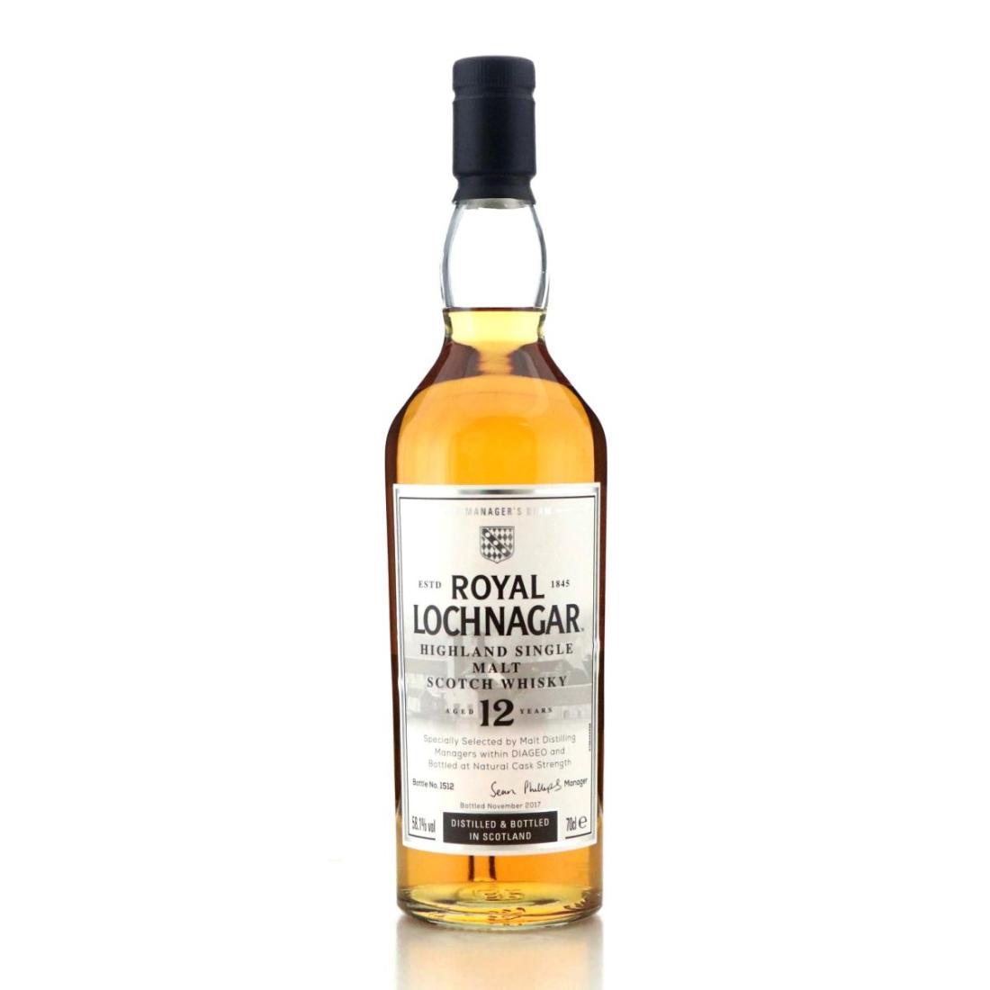 Royal Lochnagar Manager's Dram 12 Year Old, 2017, 58.1% whisky bottle