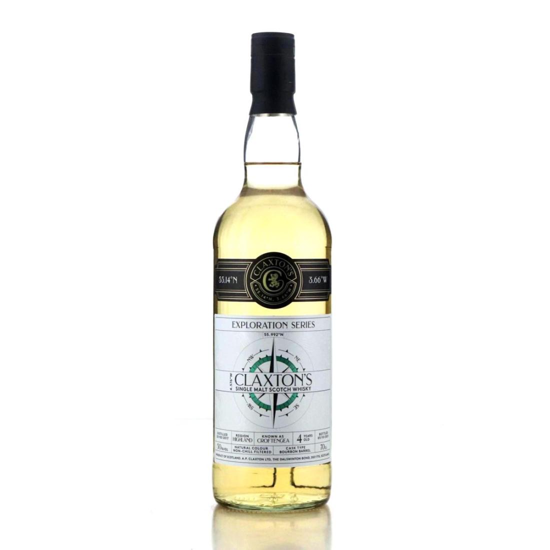 Croftengea Exploration Series 4 Year Old, Bourbon Barrel Cask, 2017, Claxton's, 50% whisky bottle