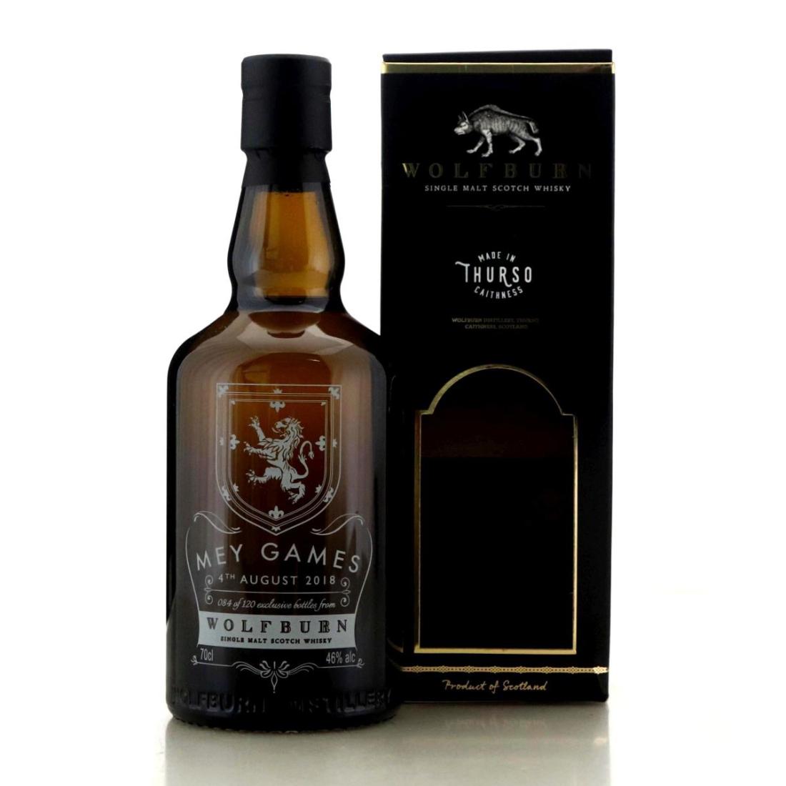 Wolfburn Mey Games, 2018, 46% whisky bottle