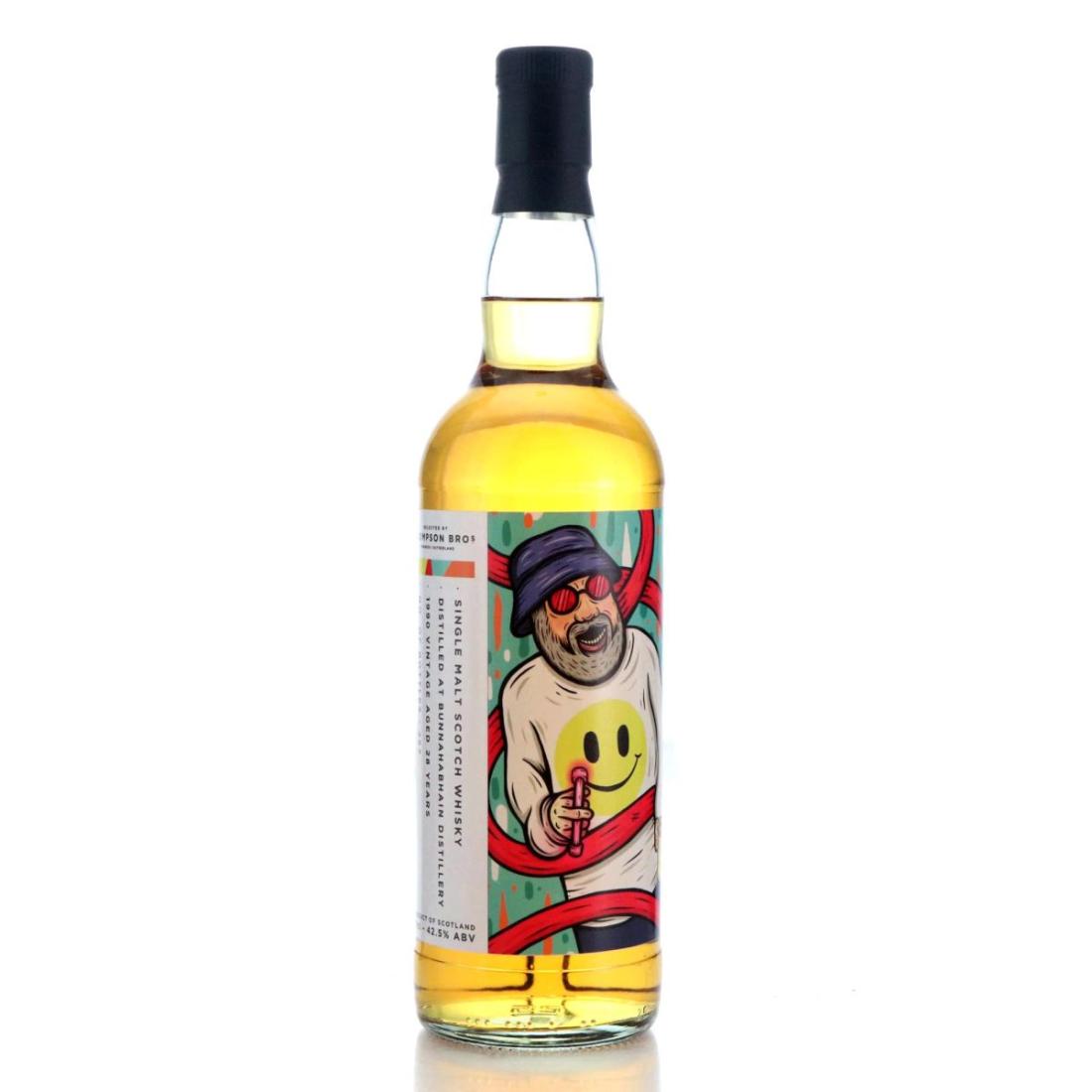 Bunnahabhain 28 Year Old, Bourbon Cask, 1990, Thompson Bros, 42.5% whisky bottle