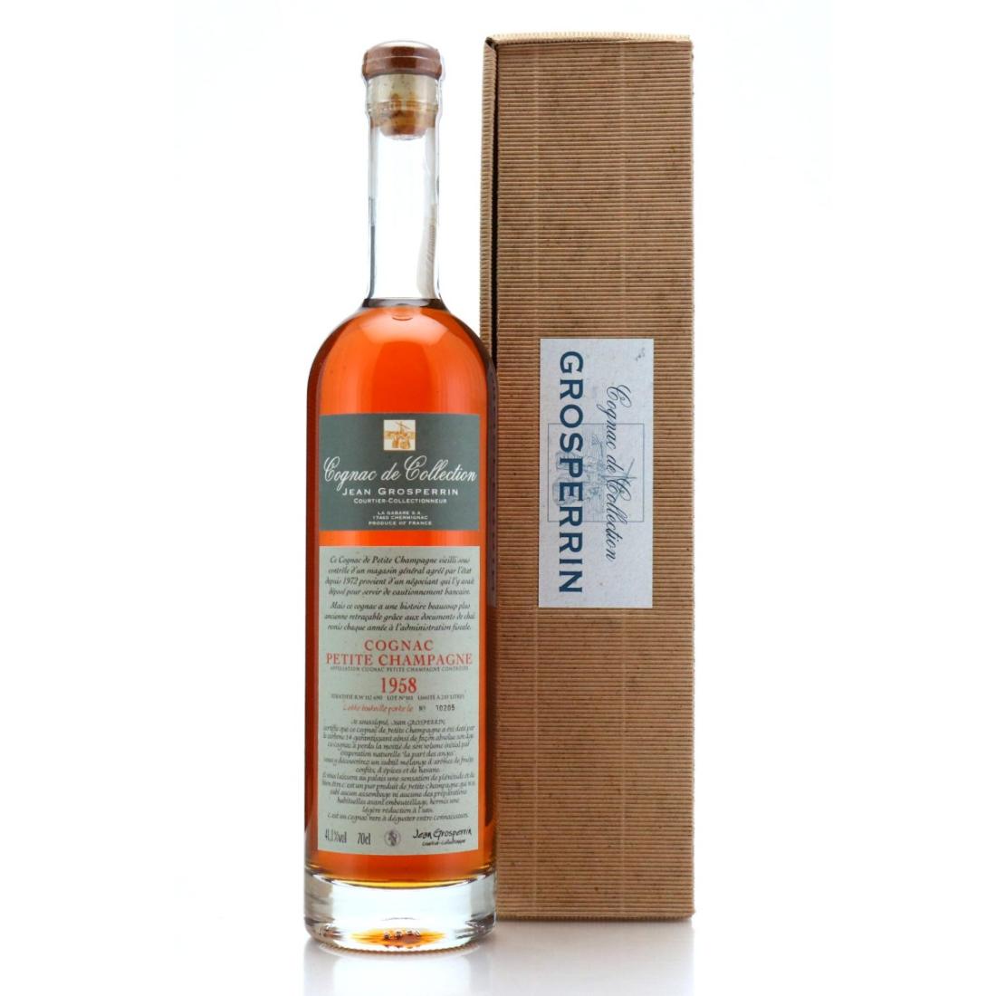 Jean Grosperrin 1958 Cognac Fins Bois Lot No161