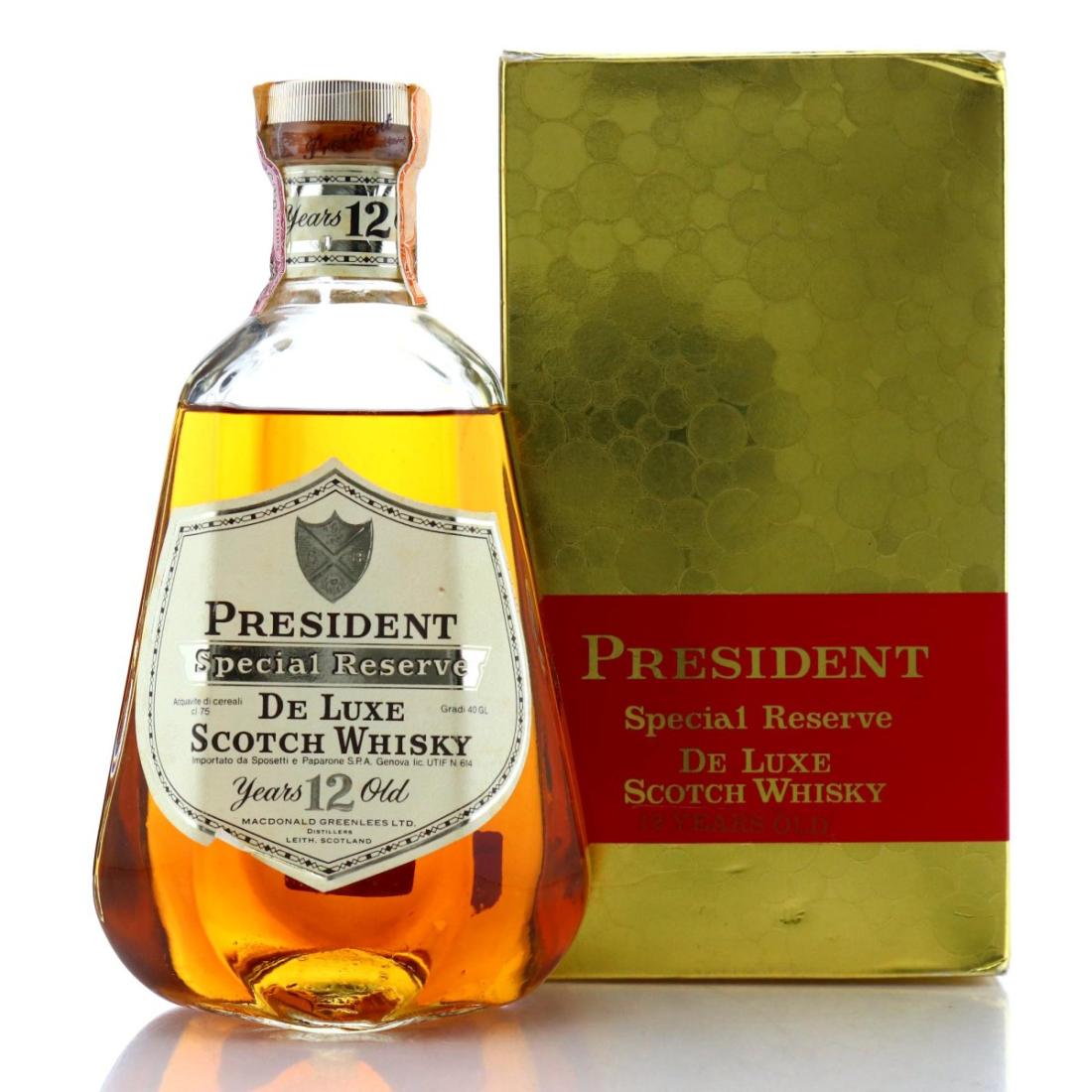President Special Reserve 12 Year Old, Oak Cask, 40% whisky bottle