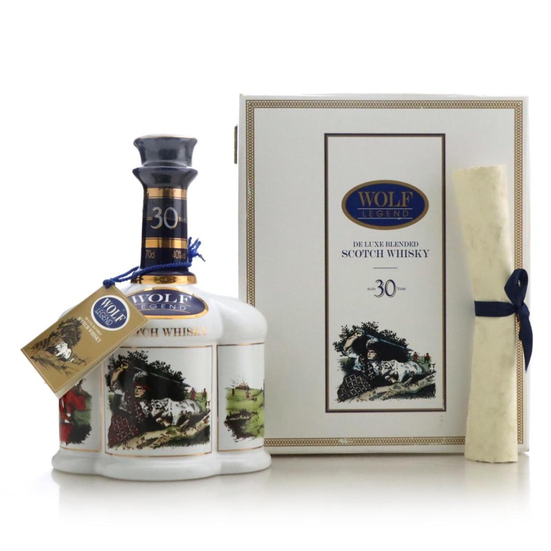 Wolf Legend 30 Year Old Scotch Whisky Ceramic Decanter