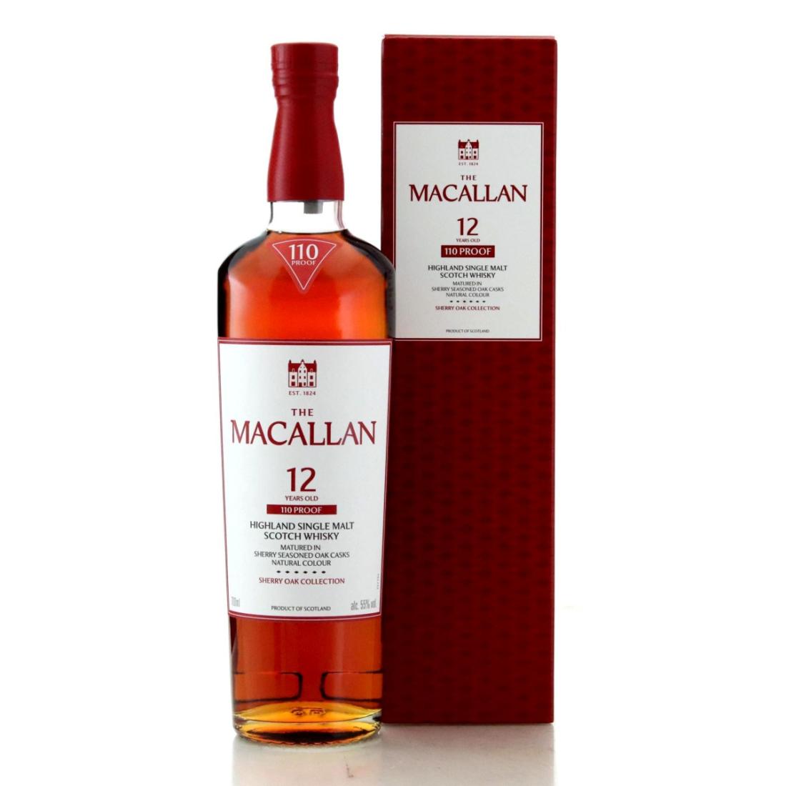 Image for Macallan 12 Year Old Sherry Oak Collection 110 Proof