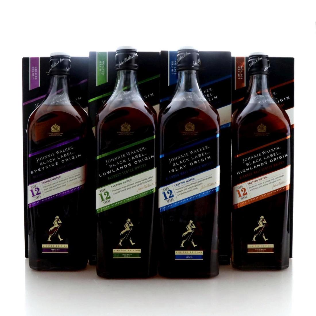 Johnnie Walker Black Label 12 Year Old Origin Series x 4