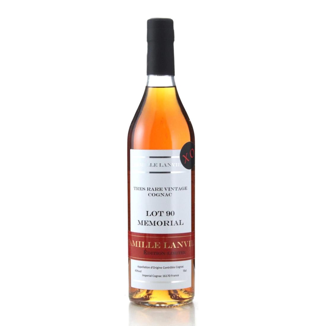 Famille Lanville XO Lot 90 Memorial Tres Rare Vintage Cognac