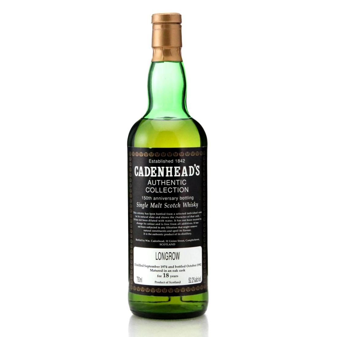 Longrow 1974 Cadenheads Authentic Collection 18 Year Old 150th Anniversary