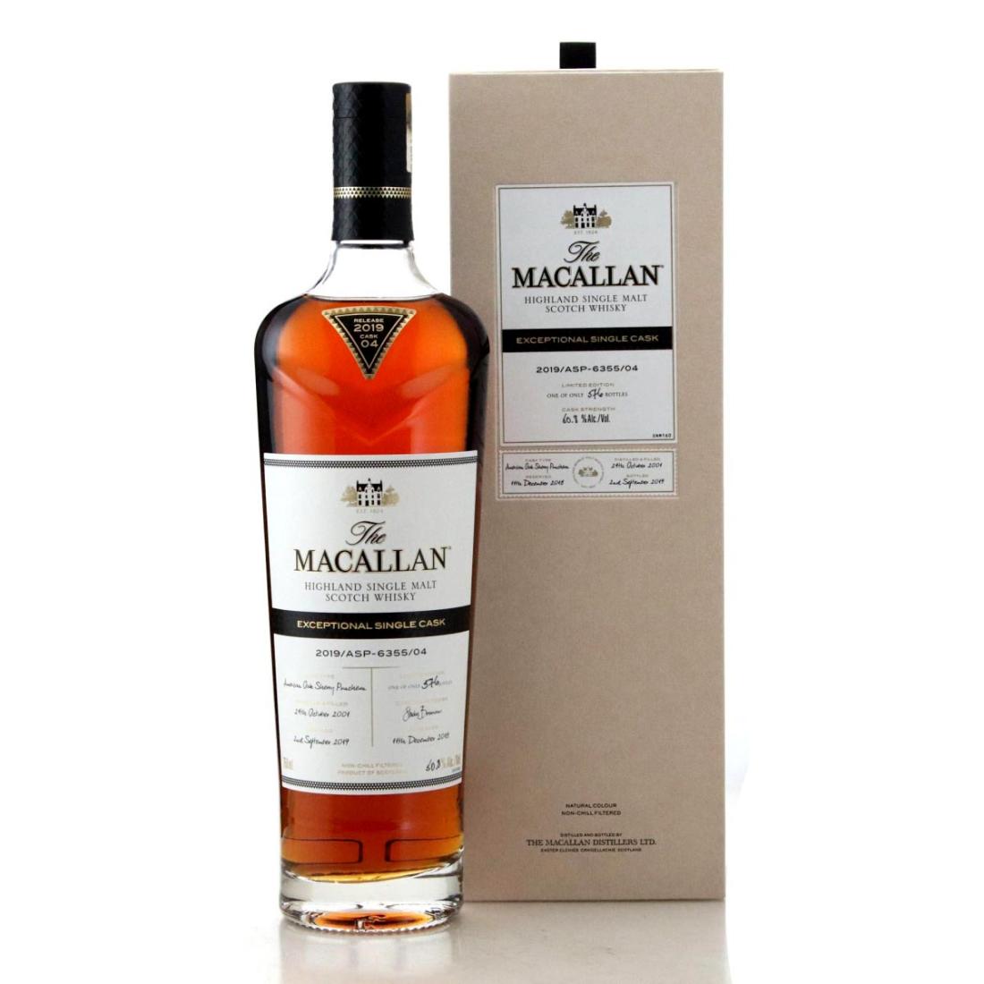 Macallan Exceptional Single Cask 18 Year Old, Cask No. ASP-6355, 2019, 50.8% whisky bottle