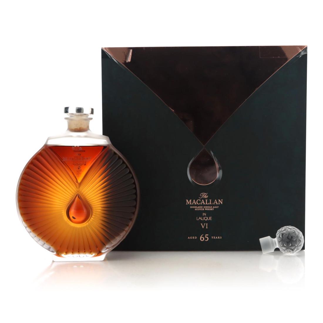 Macallan Six Pillars Collection 65 Year Old Lalique Decanter