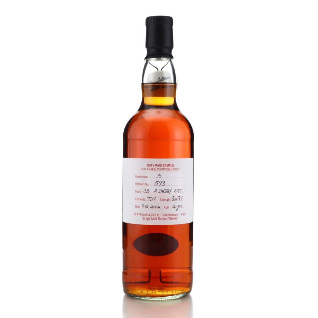 Springbank 2004 Duty Paid Sample 14 Refill Sherry