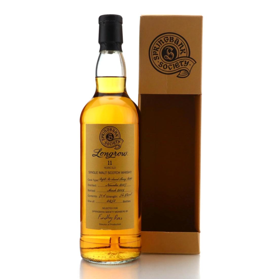 Image for Longrow 2007 Springbank Society 11 Year Old / Refill Re-charred Sherry Butt