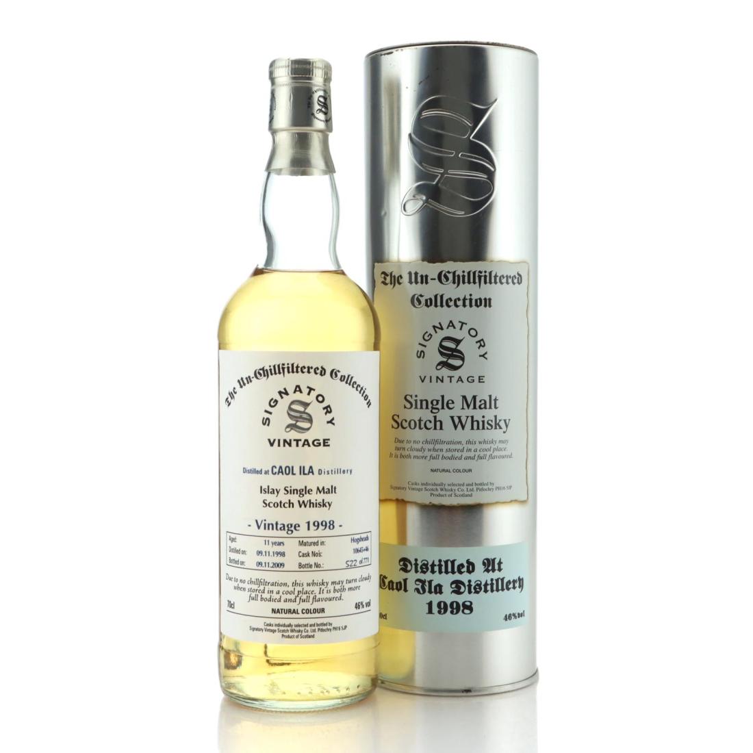 Caol Ila The Un-Chillfiltered Collection 11 Year Old, Cask #527 & 528, 1998, Signatory Vintage, 46% whisky bottle