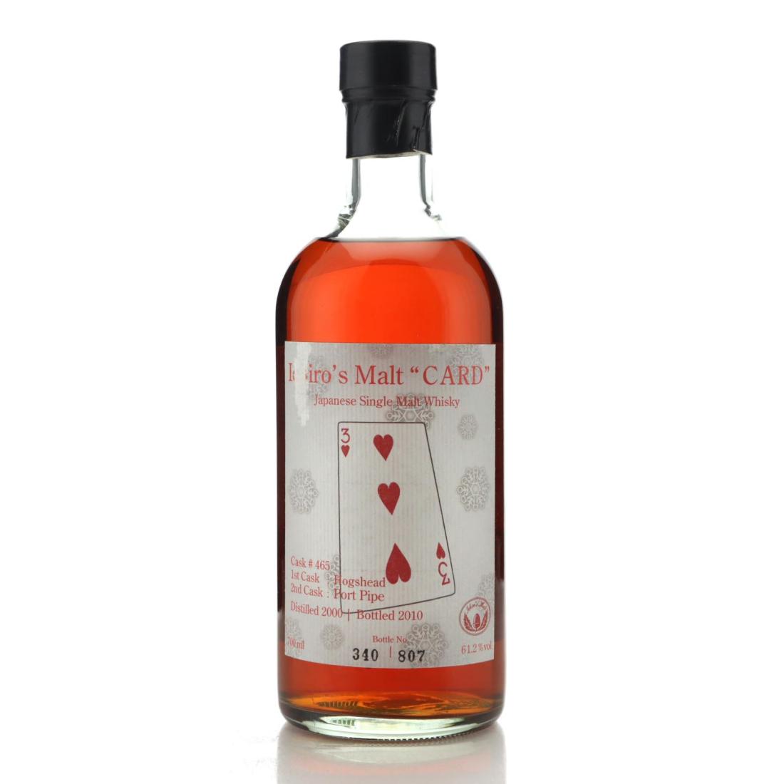 Hanyu 2000 Ichiros Malt Card Series Three Of Hearts